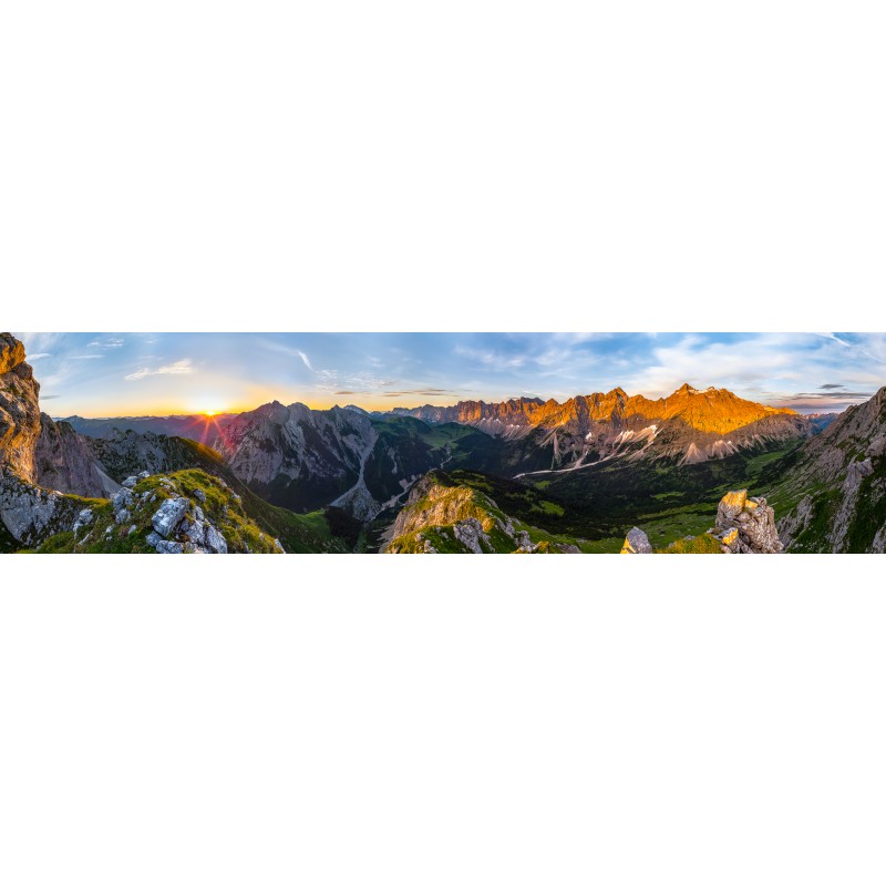 Karwendelhauptkamm Panorama Vomper Kette Sonnenaufgang