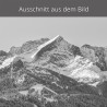 Alpspitze im Winter schwarz weiß