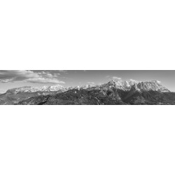 Wetterstein - Panorama - schwarz weiß