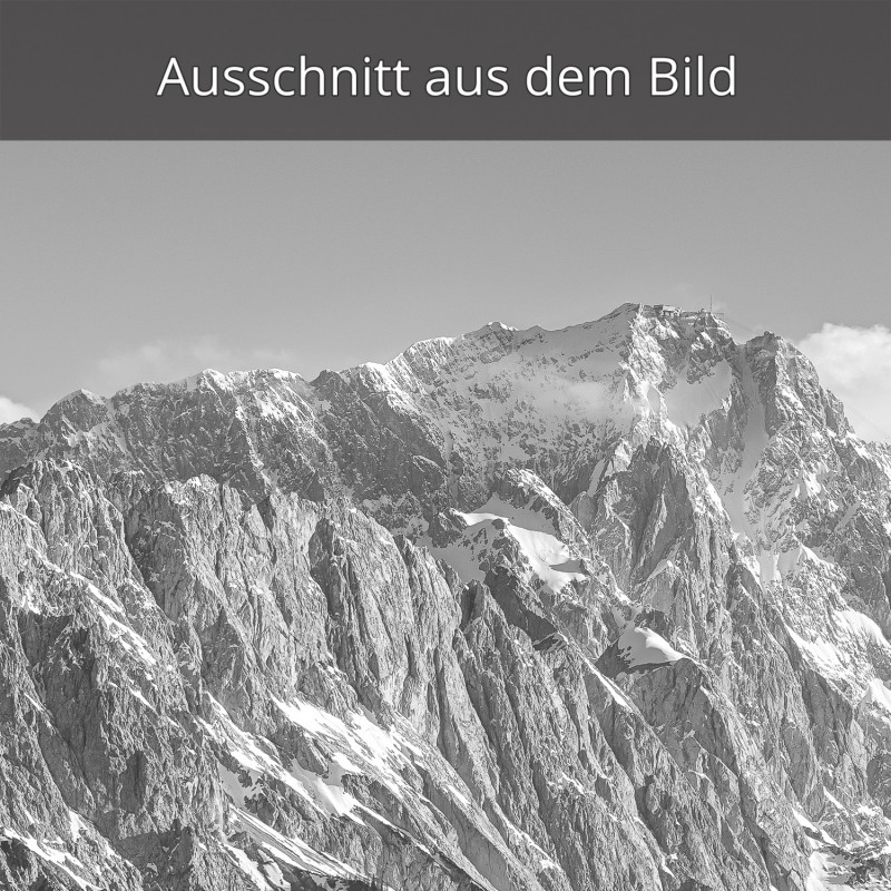 Alpspitze - Höllental - Zugspitze - schwarz weiß