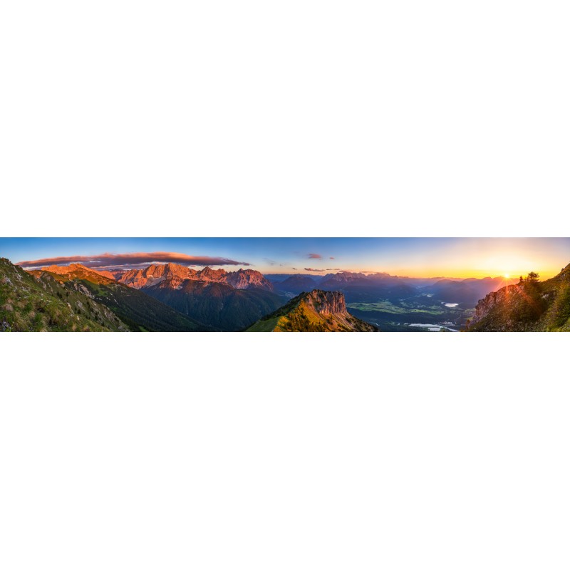 Alpenwelt Karwendel - Abendstimmung Panorama Berge