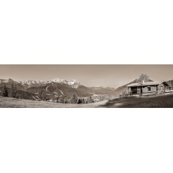 Eckenhütte am Vormittag - sepia Garmisch-Partenkirchen