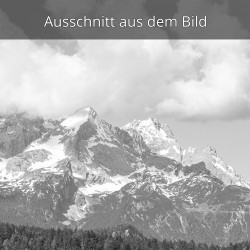 Alpspitze und Zugspitze schwarz weiß