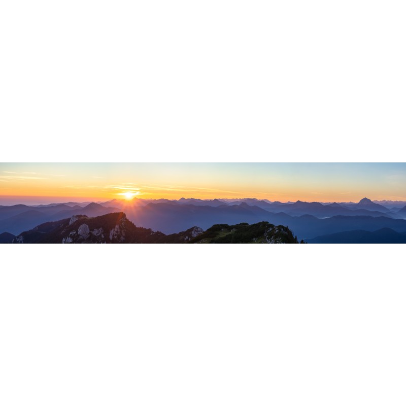 Sonnenaufgang Benediktenwand blick zum Wendelstein