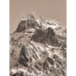 Von Links der markante "Mittlere Karwendelkopf" 2365m, Westliche Karwendelspitze 2385mund Viererspitze 2054m