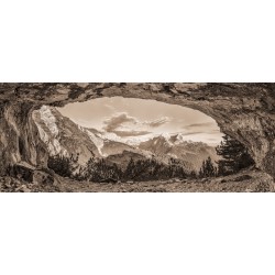 Shachen Königshaus am Schachen Jagschloss König Ludwig Panorama aus der Höhle