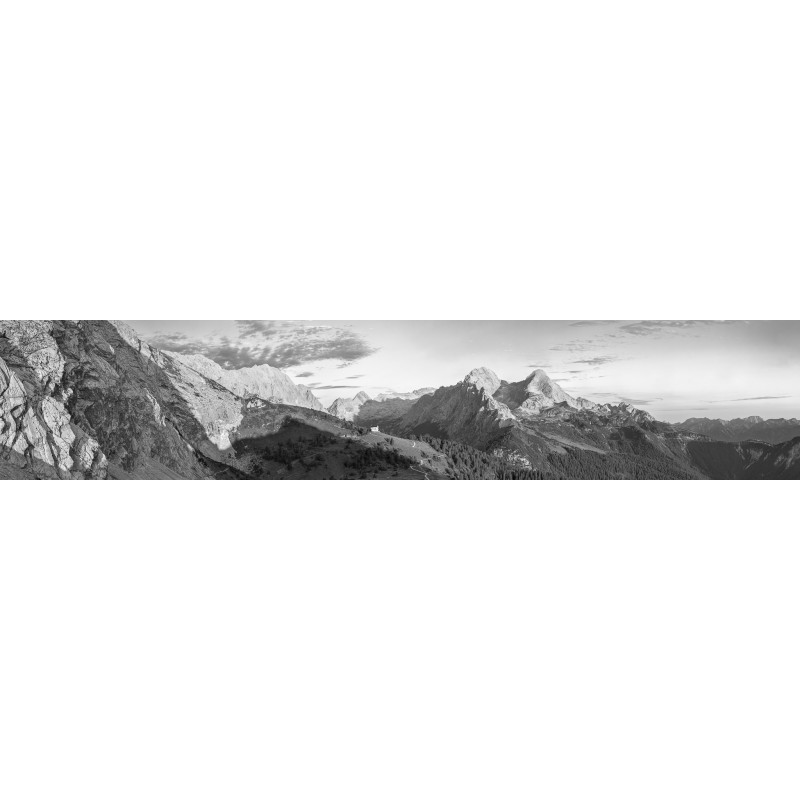 5:1 Schachen - Wettersteingebirge schwarz-weiß