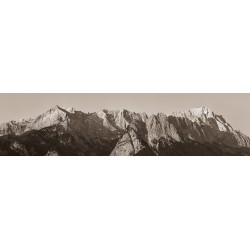 Morgenrot - Alpspitze, Waxenstein, Zugspitze sepia