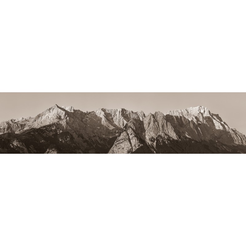 Morgenrot - Alpspitze, Waxenstein, Zugspitze sepia