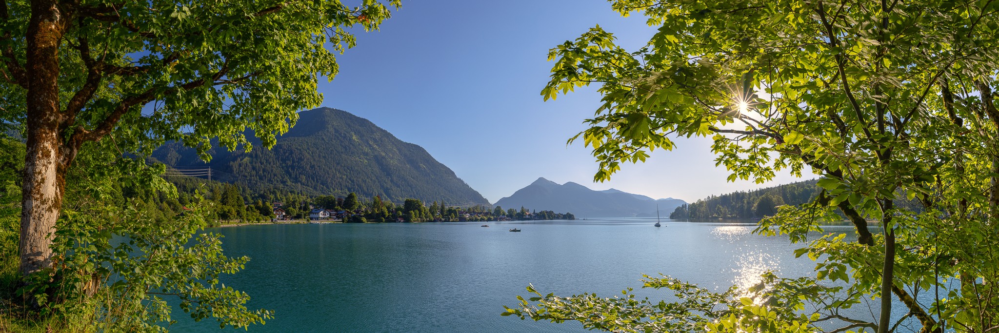 Walchensee Panorama Sommer 3-1.Vormittag am Walchensee.