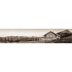 Morgenpanorama an der Krüner Alm sepia