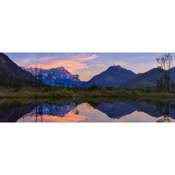 Sieben Quellen - Zugspitze gespiegelt - Panorama