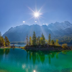 Eibsee Zugspitze im Quadrat