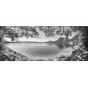 Walchensee Frühherbst Idylle schwarz-weiß