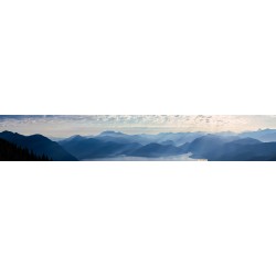Blaue Silhouetten Walchensee Jachenau Panorama Benediktenwand Jochberg Herzogstand