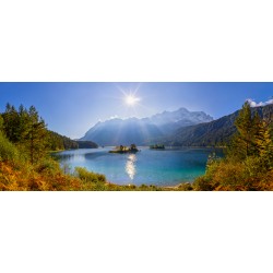 Eibsee mit Inseln und Zugspitze