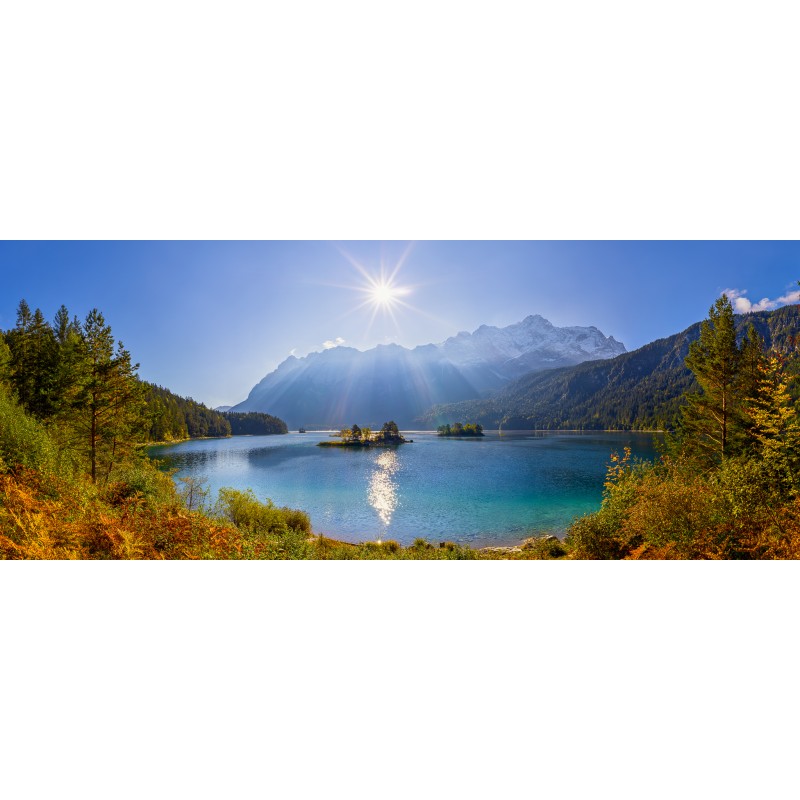 Eibsee mit Inseln und Zugspitze