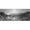Eibsee mit Inseln und Zugspitze sw