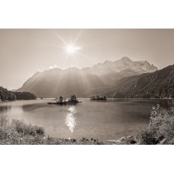 Eibsee mit Zugspitze sepia