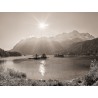 Eibseeblick mit Zugspitze sepia