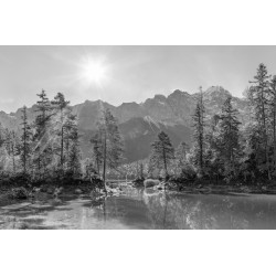 Braxensee - Idylle am Eibsee mit Zugspitze sw