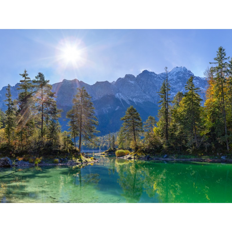 Eibseeblick vom Braxensee - Zugspitze
