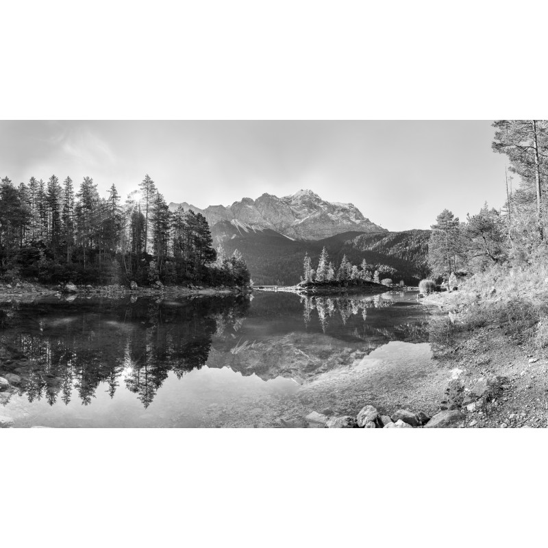 Eibsee am Fuße der Zugspitze - Braxenbucht sw