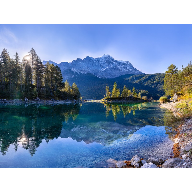 Eibsee-Braxenbucht mit Zugspitze 4 : 3