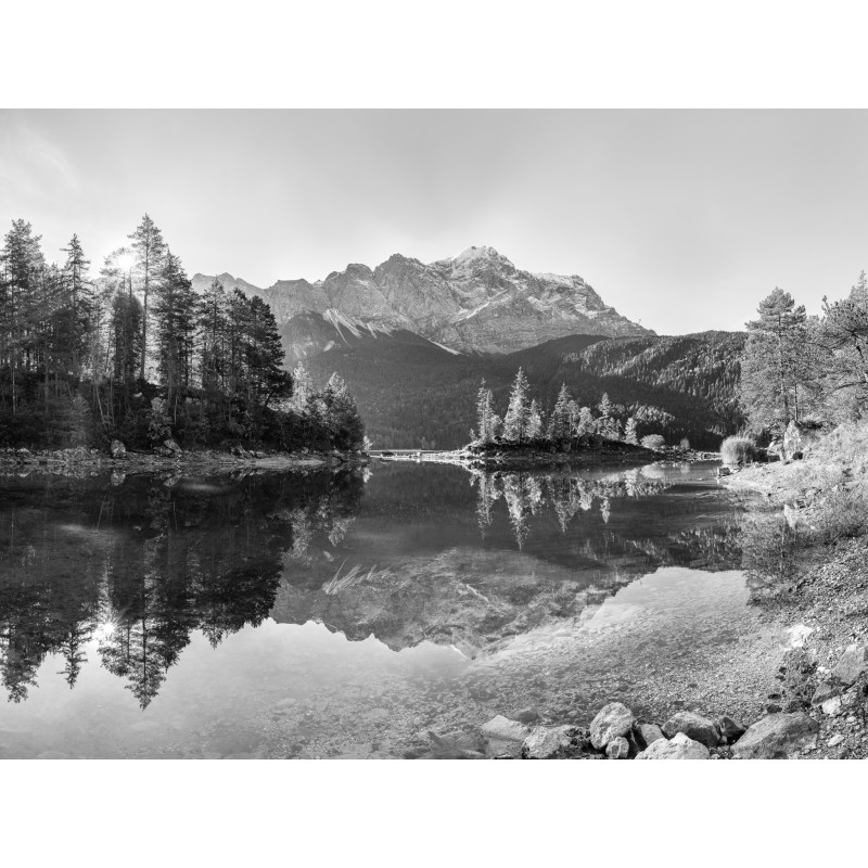 Eibsee-Braxenbucht mit Zugspitze 4 : 3 sw