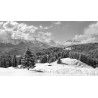 Winterlandschaft - Elmau und Alpspitze   schwarz-weiß