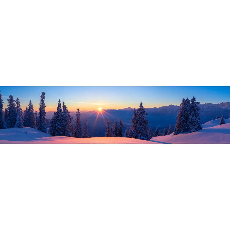 Sonnenaufgang Winterlandschaft - Pulverschnee